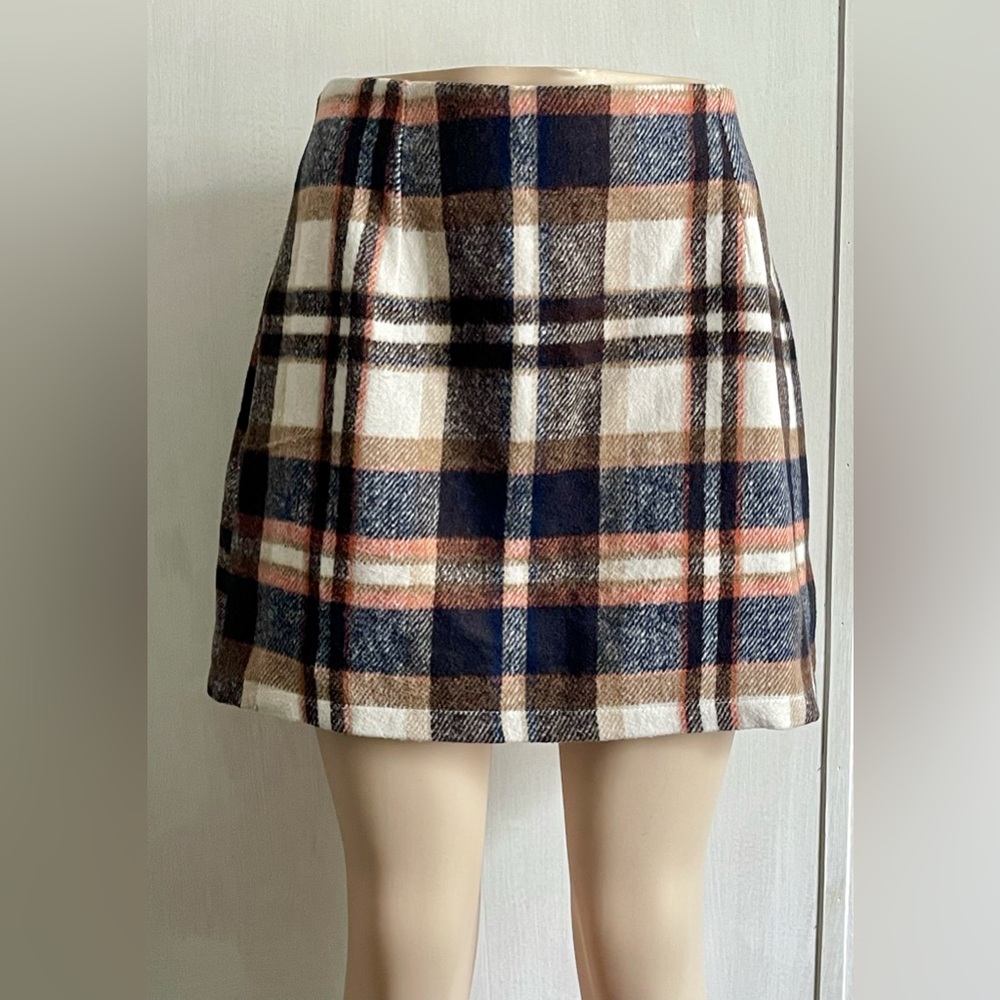 Plaid Academia Mini Skirt -
Multicolor Size L